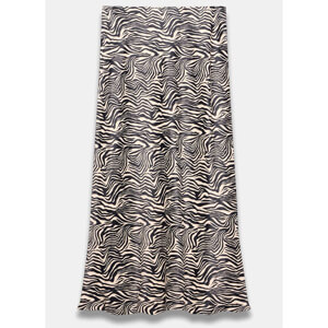 Mint Velvet Zebra Print Satin Slip Midi Skirt